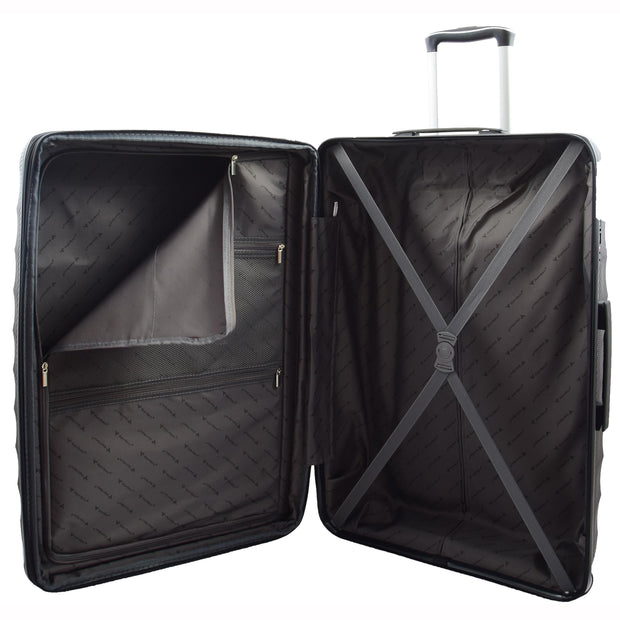 8 Wheel Spinner Luggage Expandable Arcturus Black 