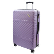 Robust 4 Wheel Luggage ABS Purple Lightweight Digit Lock Suitcases Travel Bags Cosmos