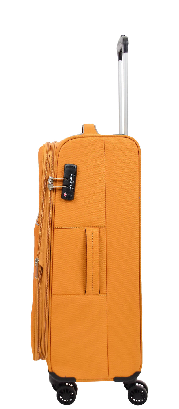 Lightweight 4 Wheels Soft Luggage Expandable TSA Lock Mercury Yellow medium-2