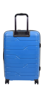 Medium Size Suitcase Blue Hard Shell 4 Wheel Spinners Travel Bag Galaxy