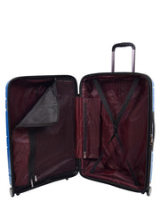 Medium Size Suitcase Blue Hard Shell 4 Wheel Spinners Travel Bag Galaxy