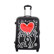 Tough Hard Shell Suitcase Big Heart 4 Wheel Luggage TSA Lock Bags Medium 2