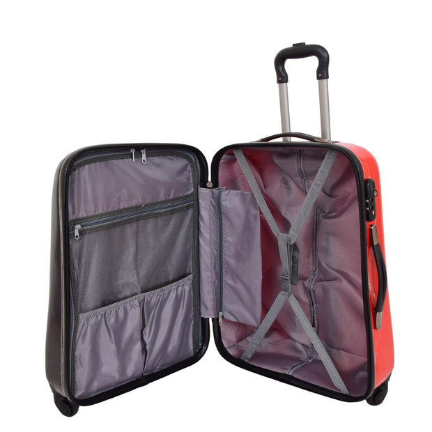 Tough Hard Shell Suitcase Big Heart 4 Wheel Luggage TSA Lock Bags Medium 5