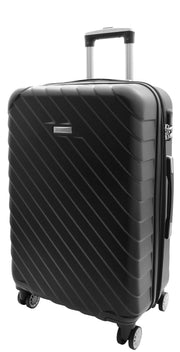 4 Wheel Suitcases Hard Shell Black ABS Digit Lock Lightweight Luggage Travel Bag Melton medium-1