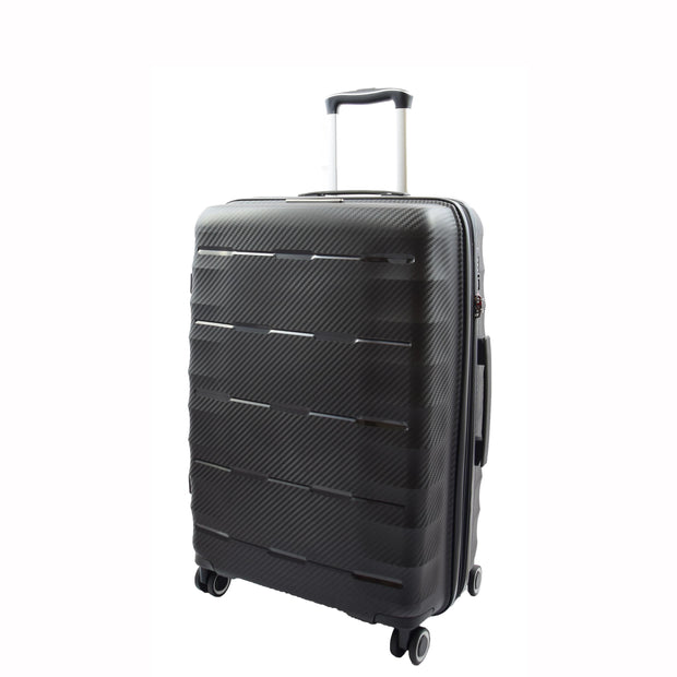 8 Wheel Spinner Luggage Expandable Arcturus Black