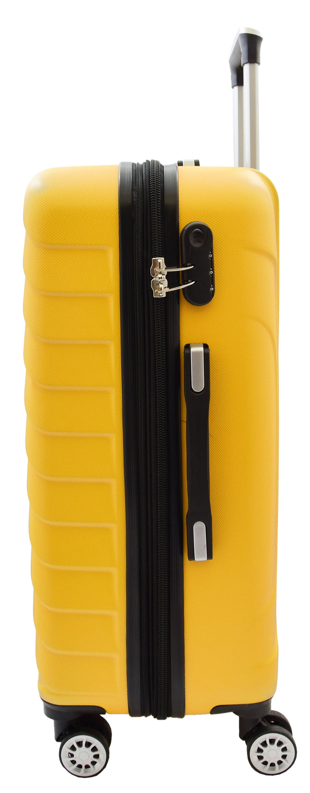 4 Wheel Suitcases Hard Shell Yellow ABS Digit Lock Lightweight Luggage Travel Bag Melton medium-2