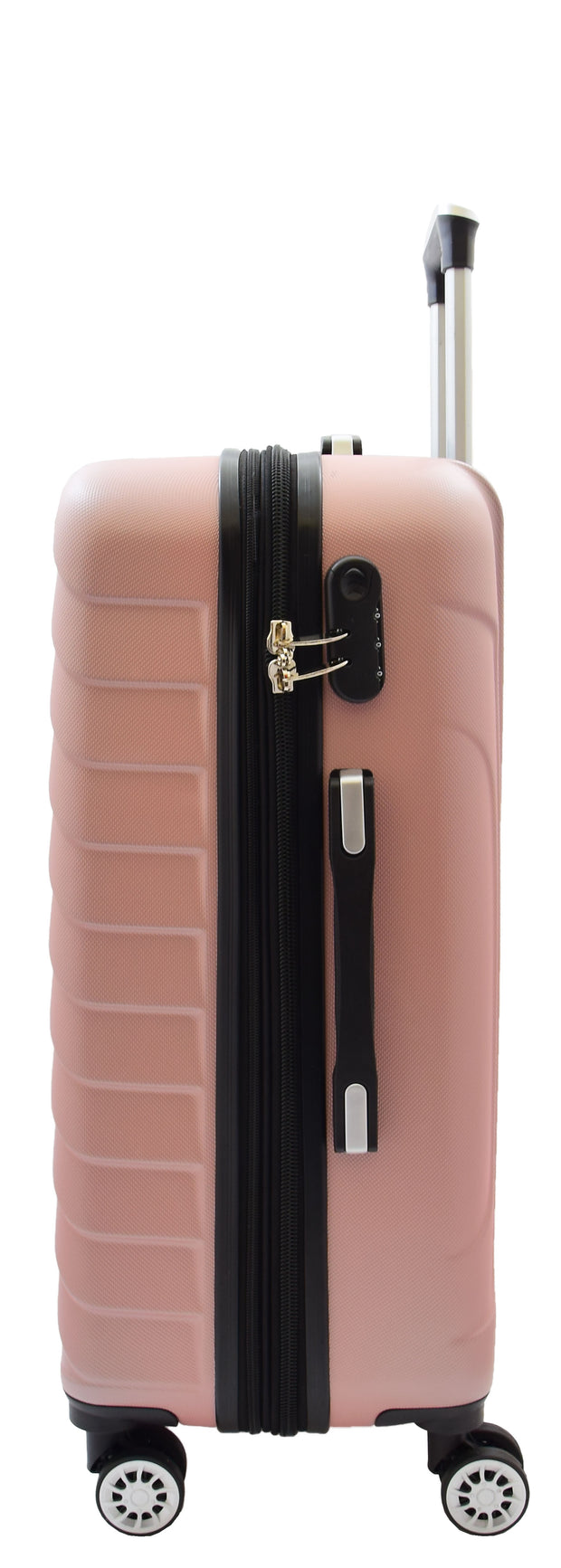 4 Wheel Suitcases Hard Shell Rose Gold ABS Digit Lock Lightweight Luggage Travel Bag Melton medium-2