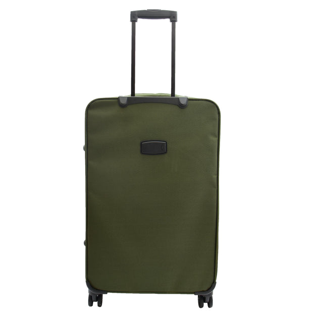 4 Wheel Suitcases Lightweight Soft Luggage Expandable Digit Lock Travel Bags Floaty Olive