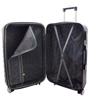 4 Wheel Suitcases Hard Shell Black ABS Digit Lock Lightweight Luggage Travel Bag Melton medium-3