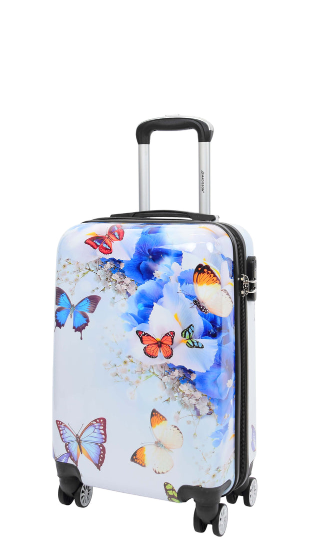 4 Wheel Suitcases Multi Butterfly PC Hard Shell Luggage Lightweight Travel Bag Hope 1