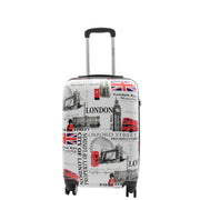 City of London 4 Wheel Suitcases Hard Shell Expandable Luggage Bags