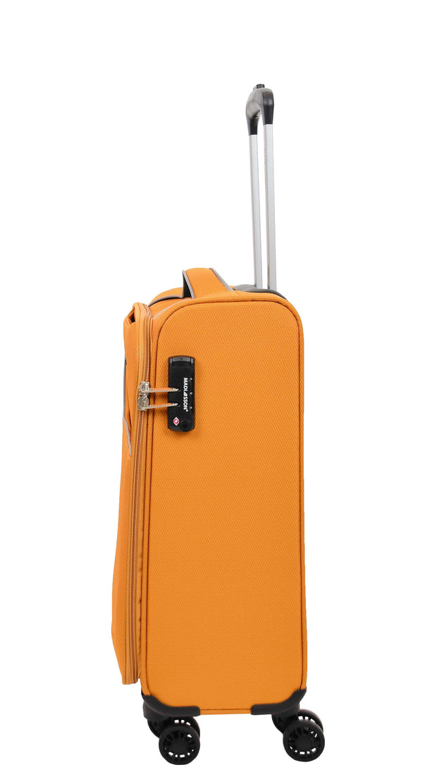 Lightweight 4 Wheels Soft Luggage Expandable TSA Lock Mercury Yellow small-2
