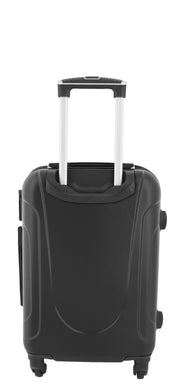Cabin Size 4 Wheel Suitcase ABS Lightweight Luggage Travel Bag Stargate Black