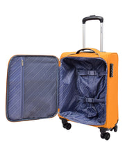 Lightweight 4 Wheels Soft Luggage Expandable TSA Lock Mercury Yellow small-3
