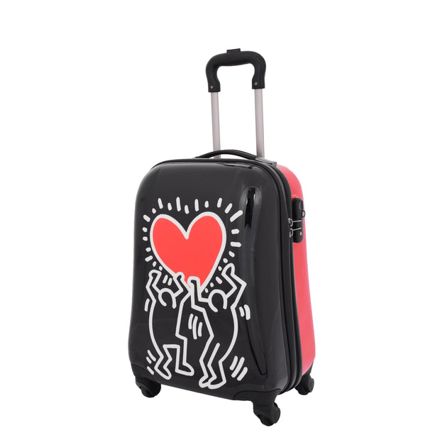 Tough Hard Shell Suitcase Big Heart 4 Wheel Luggage TSA Lock Bags Small 1
