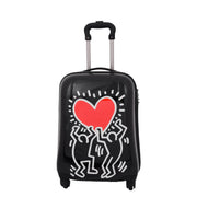 Tough Hard Shell Suitcase Big Heart 4 Wheel Luggage TSA Lock Bags Small 2