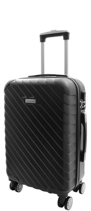 4 Wheel Suitcases Hard Shell Black ABS Digit Lock Lightweight Luggage Travel Bag Melton cabin-1