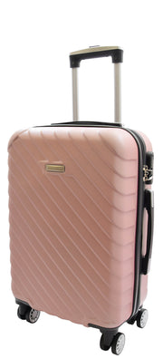 4 Wheel Suitcases Hard Shell Rose Gold ABS Digit Lock Lightweight Luggage Travel Bag Melton cabin-1