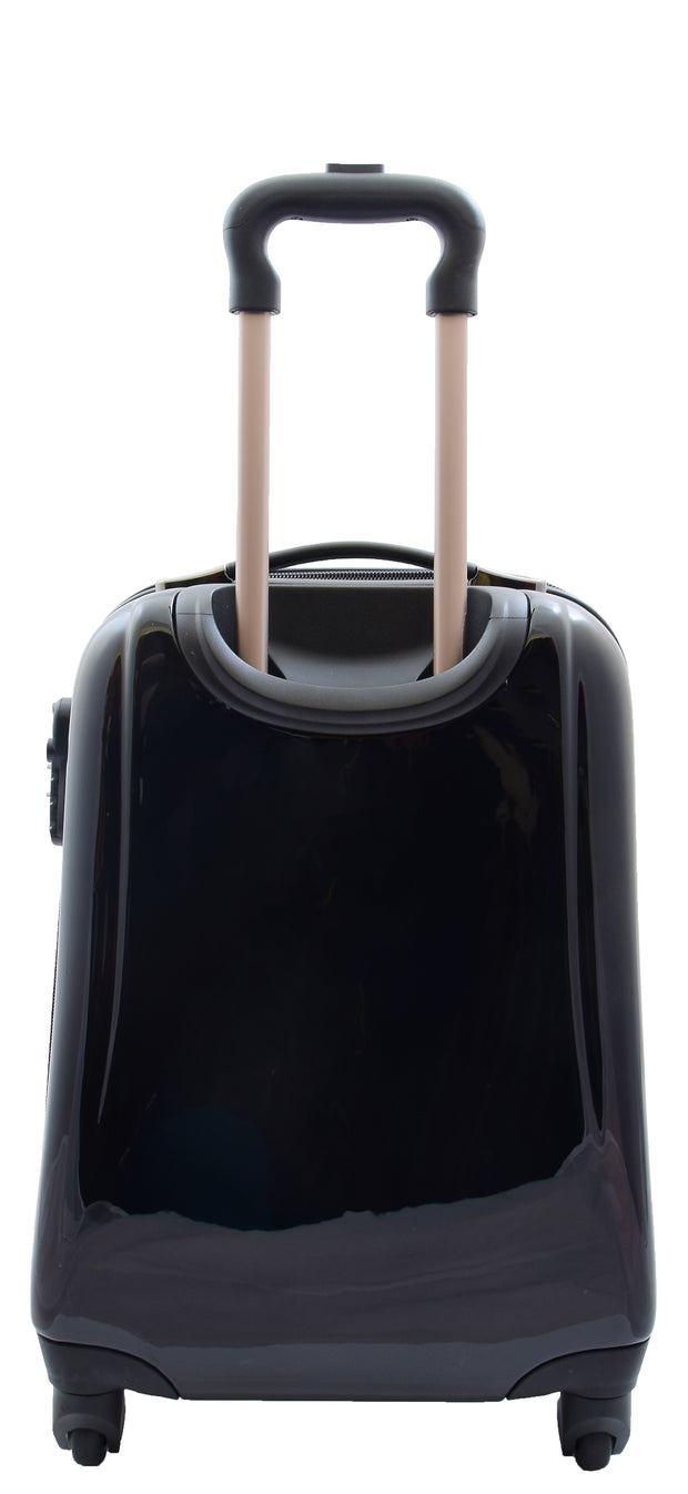 Cabin Size Hard Shell Suitcase Big Heart 4 Wheel Luggage TSA Lock Travel Bag