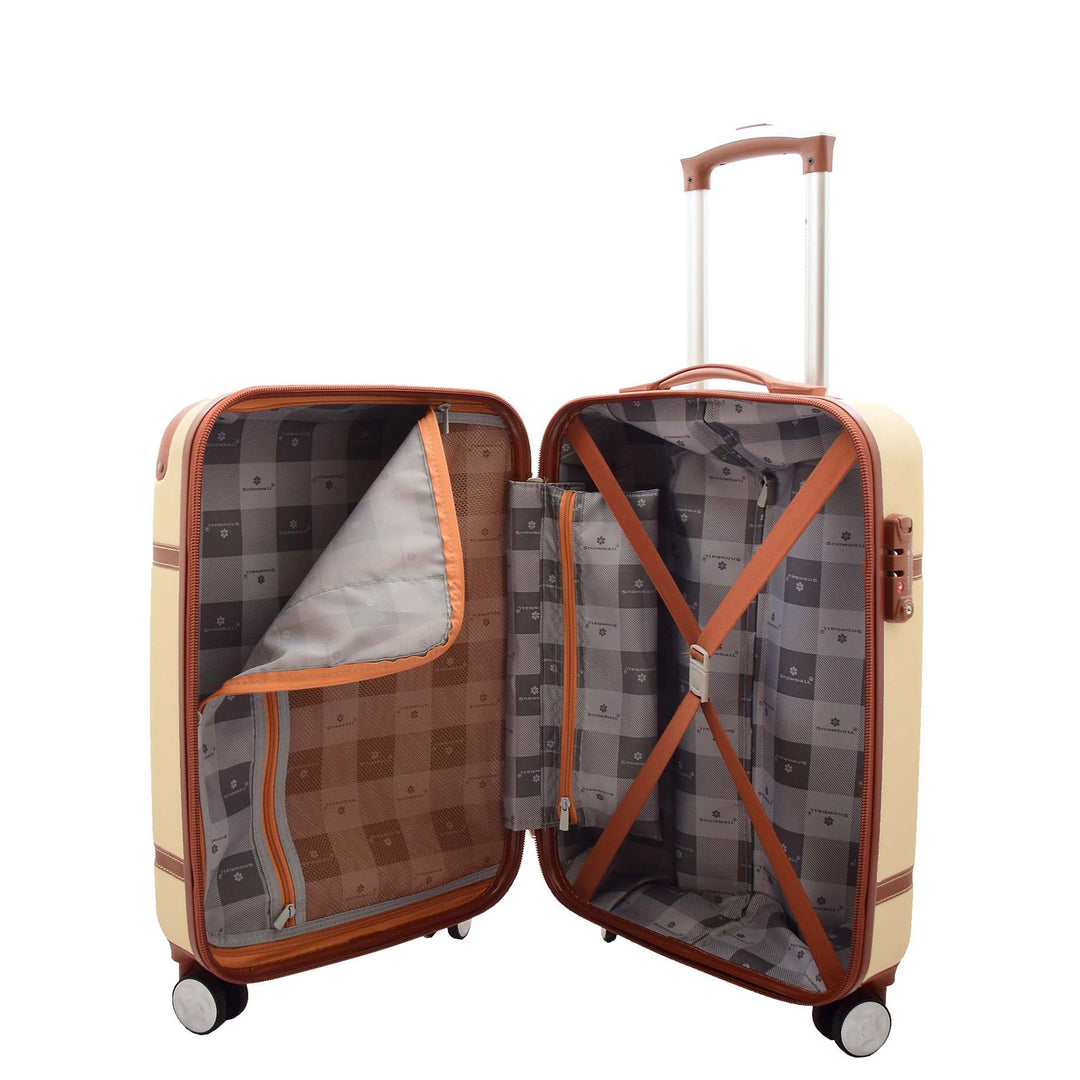 Vintage Style 4 Wheel Luggage Hard Shell Suitcases A1 Fashion Goods