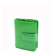 Womens Soft Leather Purse Mid-Sized Cards ID Notes Coins Pocket RFID Safe Anya Green