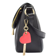 Womens Latest Real Leather Crossbody Bag Casual Messenger Fashion Handbag Clarice Black