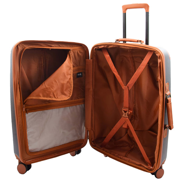 Classic 4 Wheel Hard Shell Luggage Expandable Lightweight Suitcases Travel Bags Cruiser Black