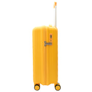 Exclusive Suitcases on Wheels Solid Hard Shell Luggage Lightweight Expandable Travel Bags Trek Yellow
