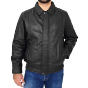 Gents Classic Blouson Leather Jacket Albert Black