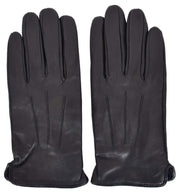 Mens Genuine Black Leather Gloves Soft Lambskin Winter Casual Plain Gloves Pair MGP02