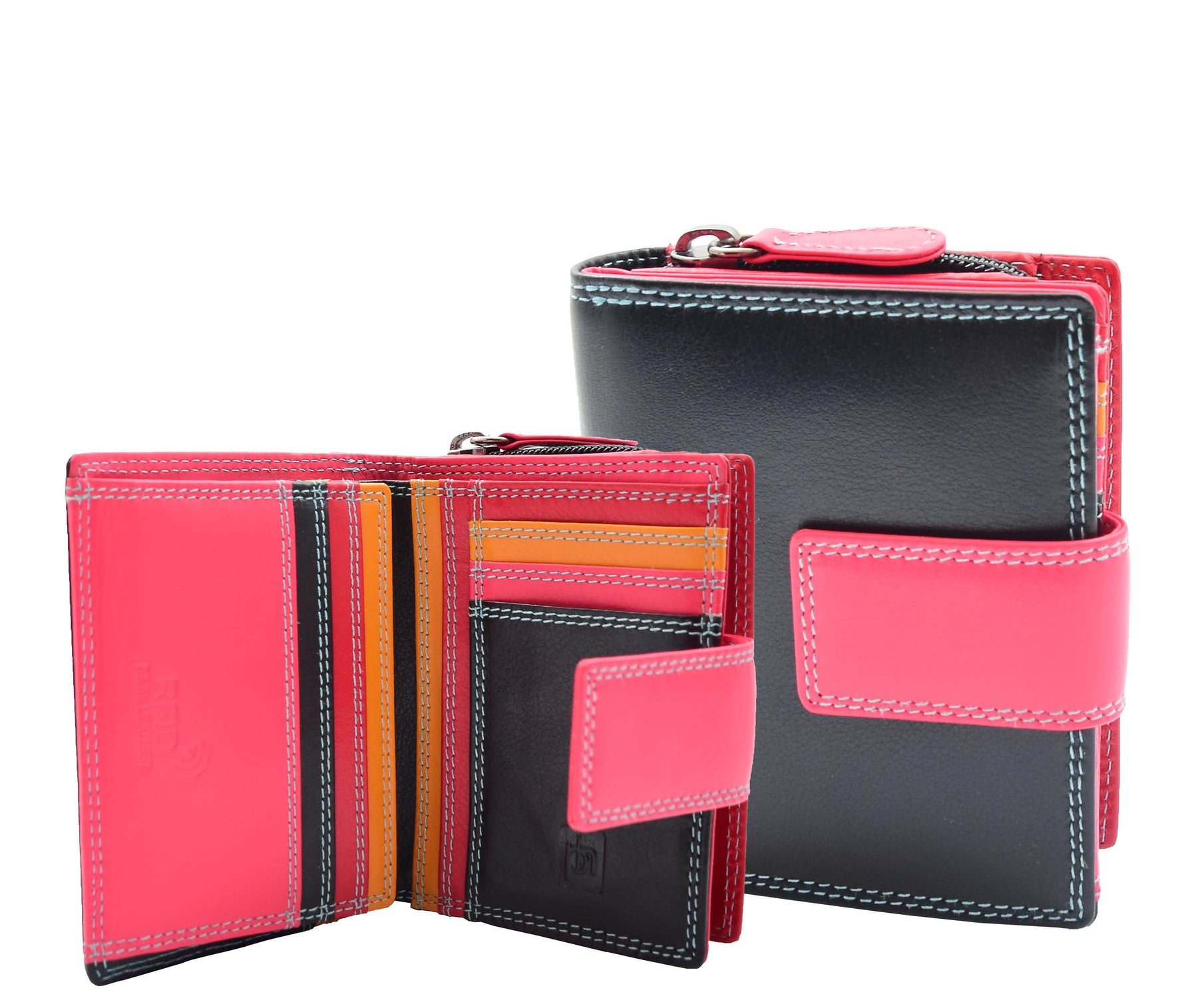 Womens Multicoloured Leather Purse RFID Safe Boxed A1 Fashion Goods