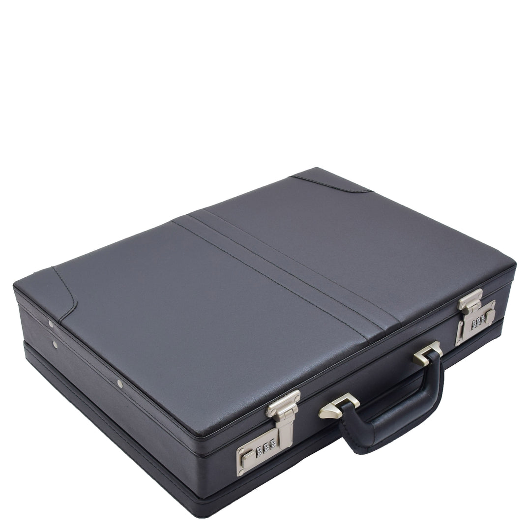 19 Inch Leather Attaché Case Alpine Swiss Leather Attaché Briefcase ...