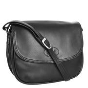 Womens Real Soft Leather Shoulder Bag Casual Cross Body Handbag Jazz Black
