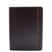 Genuine Brown Leather Folder A4 Note Pad Case Organiser Conference Tablet Bag Helms