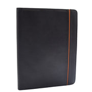 Genuine Black Leather Folder A4 Note Pad Case Organiser Conference Tablet Bag Helms