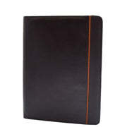 Genuine Brown Leather Folder A4 Note Pad Case Organiser Conference Tablet Bag Helms