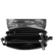 Womens Real Soft Leather Shoulder Bag Casual Cross Body Handbag Jazz Black